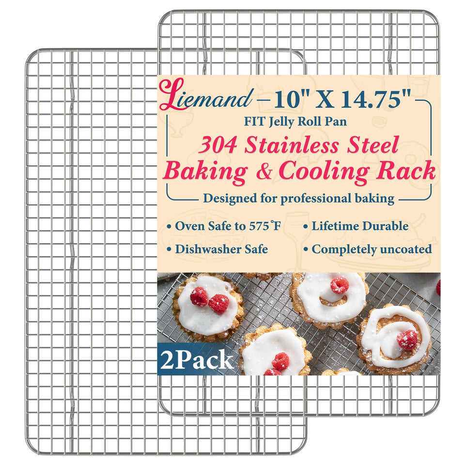 LIEMAND cooling rack oven-ready design for even browning and air circulation.