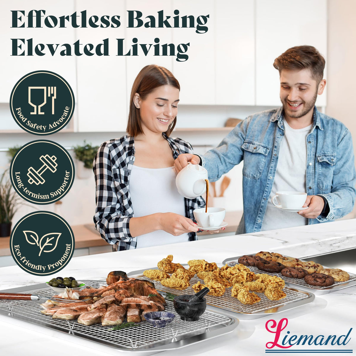 LIEMAND gift-ready rack ideal for bakers and grill enthusiasts.