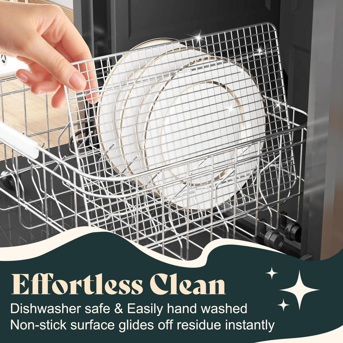 LIEMAND narrow mesh surface promotes quick air circulation for crisp results.