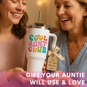 LIERIE8888 Best Auntie Gift Tumbler with lid and straw for spill-free days