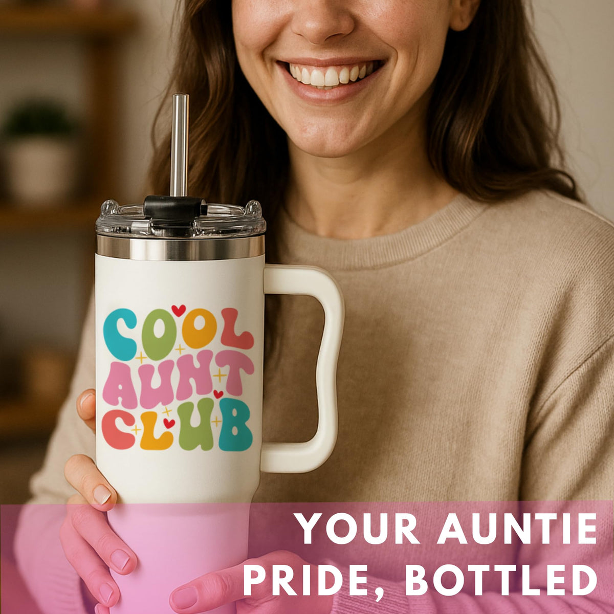 LIERIE8888 Cool Aunt Club Tumbler on the go keeps beverage fresh