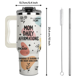 LIERIE8888 Engraved affirmations tumbler provides a motivational cue with every sip.