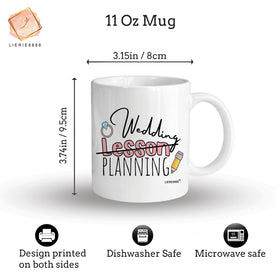 LIERIE8888 teacher wedding mug back view, charming desk reminder