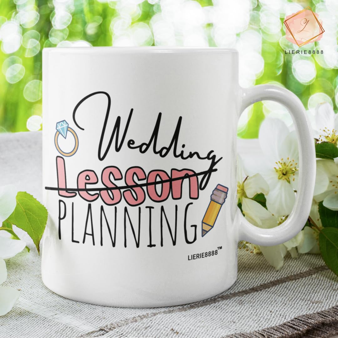 LIERIE8888 wedding lesson planning mug print detail with ring motif