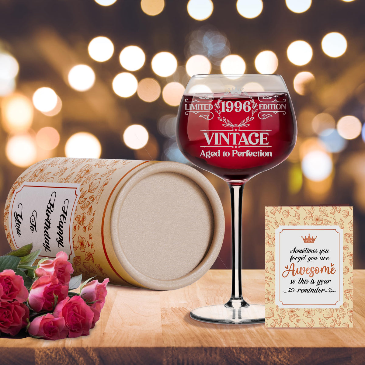 LIERIE8888 16-ounce crystal glass ideal for wine, cocktails, or cider.