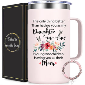 Lifecapido 20oz insulated mug with bracelet for Daughter-in-Law gifts.
