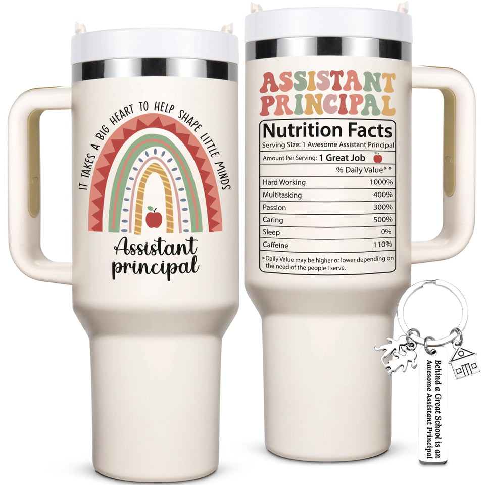 Lifecapido assistant principal 40oz tumbler with handle for easy grip on commutes.