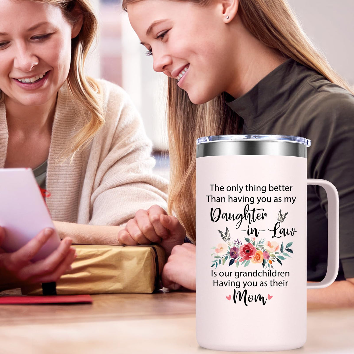 Lifecapido gift box featuring mug and bracelet set for Mother's Day.