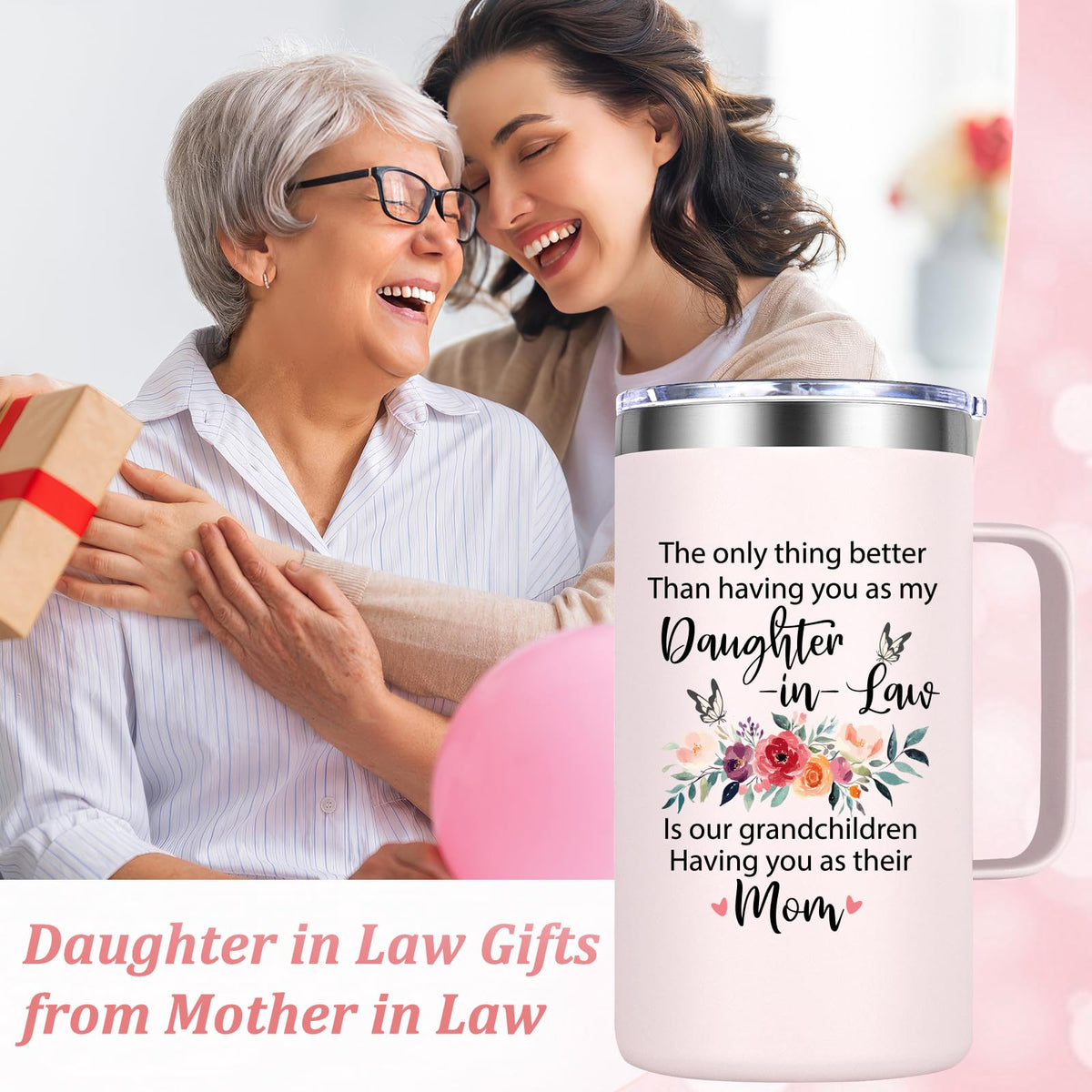 Lifecapido rose quartz mug with double-wall insulation keeps beverages at temperature.