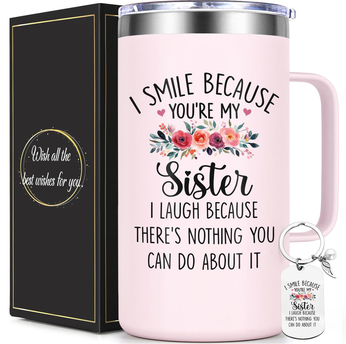 Lifecapido 20oz rose quartz mug with lid keeps drinks at ideal temperature.