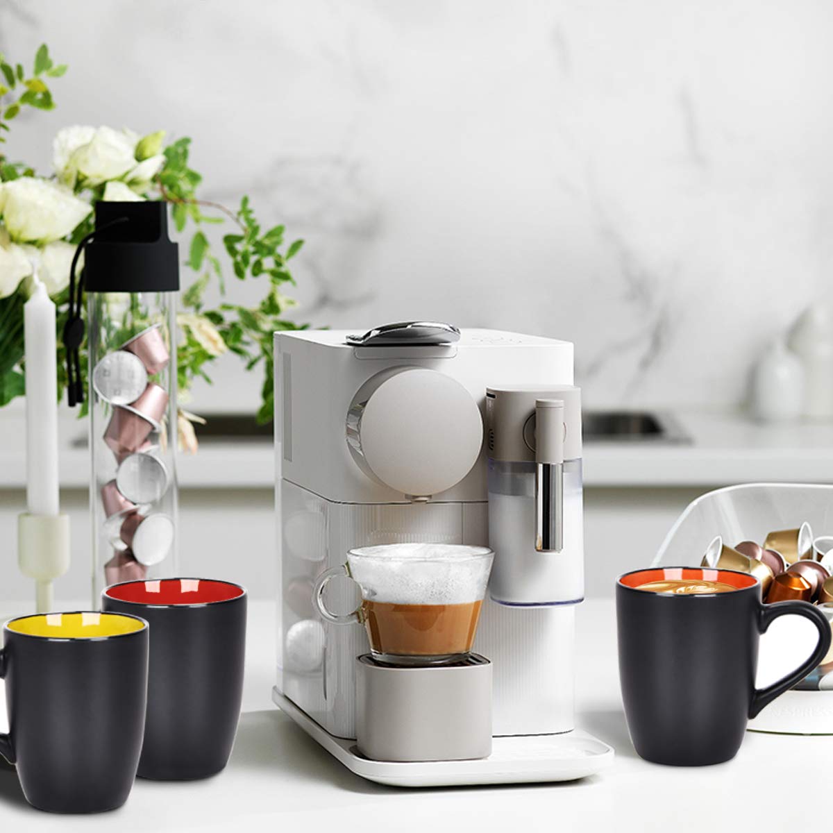 Lifecapido versatile 6-pack for coffee, tea, cocoa, or cereal.