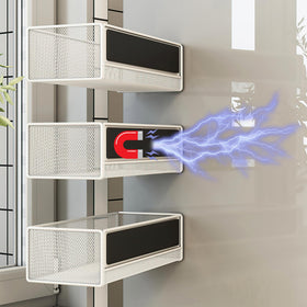 LIFEFAN pegboard magnetic shelf keeps supplies neatly organized.