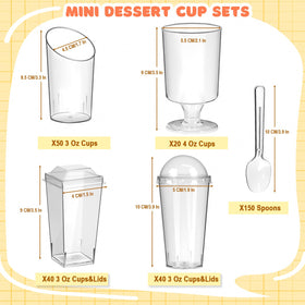 LifeIdeas 3 oz round-lidded cups ideal for parfaits and shooters.