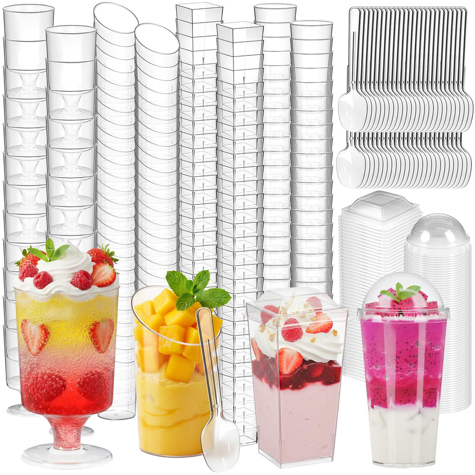 LifeIdeas 3 oz square-lidded cup for elegant party servings.