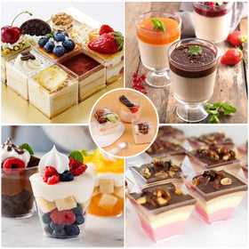 LifeIdeas 4oz trapezoidal cup with lid, great for bite sized puddings