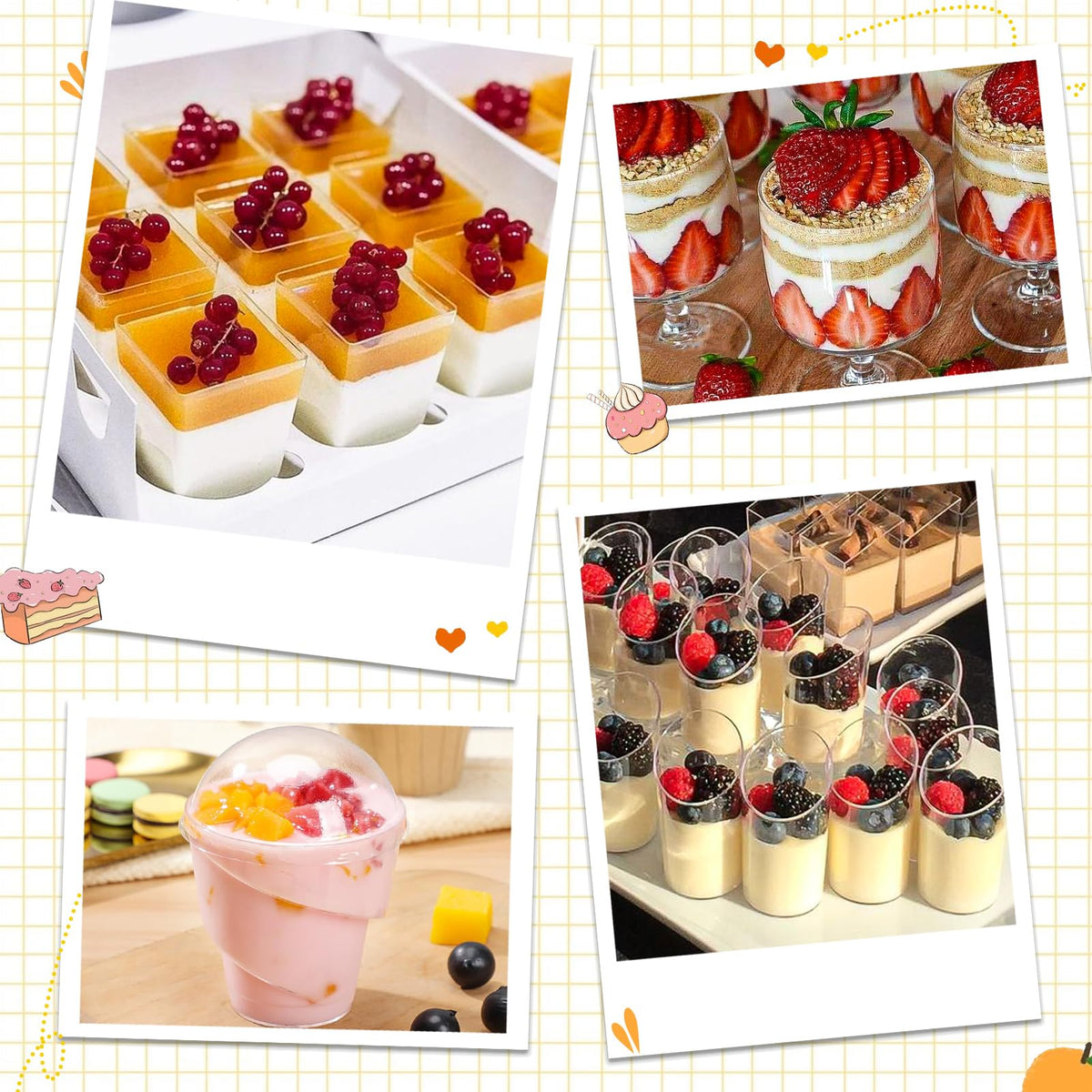 LifeIdeas party dessert cups in multiple sizes for versatile treats