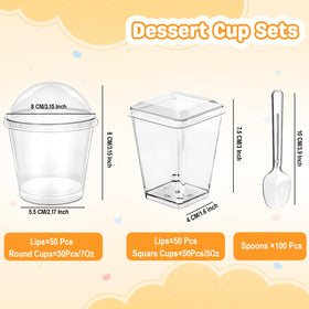 LifeIdeas round 5oz cups ideal for mousse and yogurt servings.