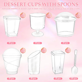 LifeisLuck 3oz clear dessert cups for bite-sized samples and shooters