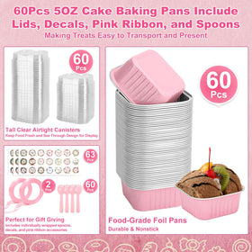Clear lids for LifeisLuck mini cake pans preserving freshness