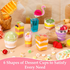 LifeisLuck dessert cups lids providing airtight transport and freshness