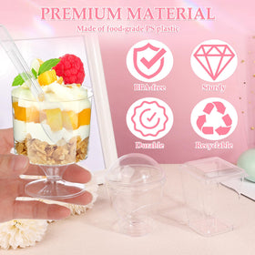 LifeisLuck dessert cups spoons included for easy serving at events