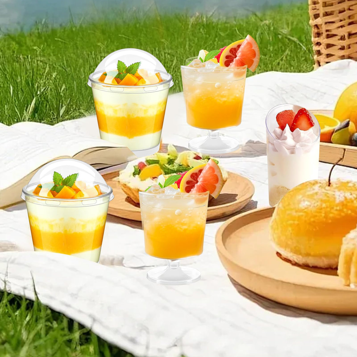 LifeisLuck multi-use dessert cups for puddings, jelly, fruit and more