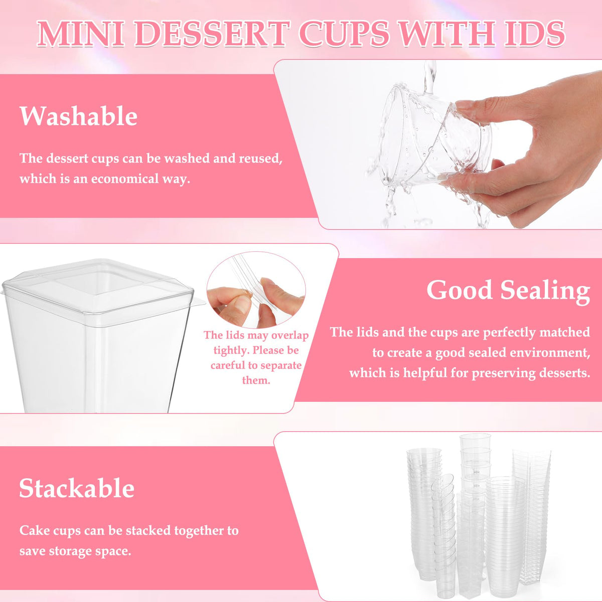 LifeisLuck parfait display showcases colorful desserts beautifully