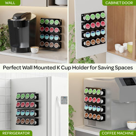 LifeMoreasy K Cup Holders magnetic adhesive screws enable flexible mounting options.