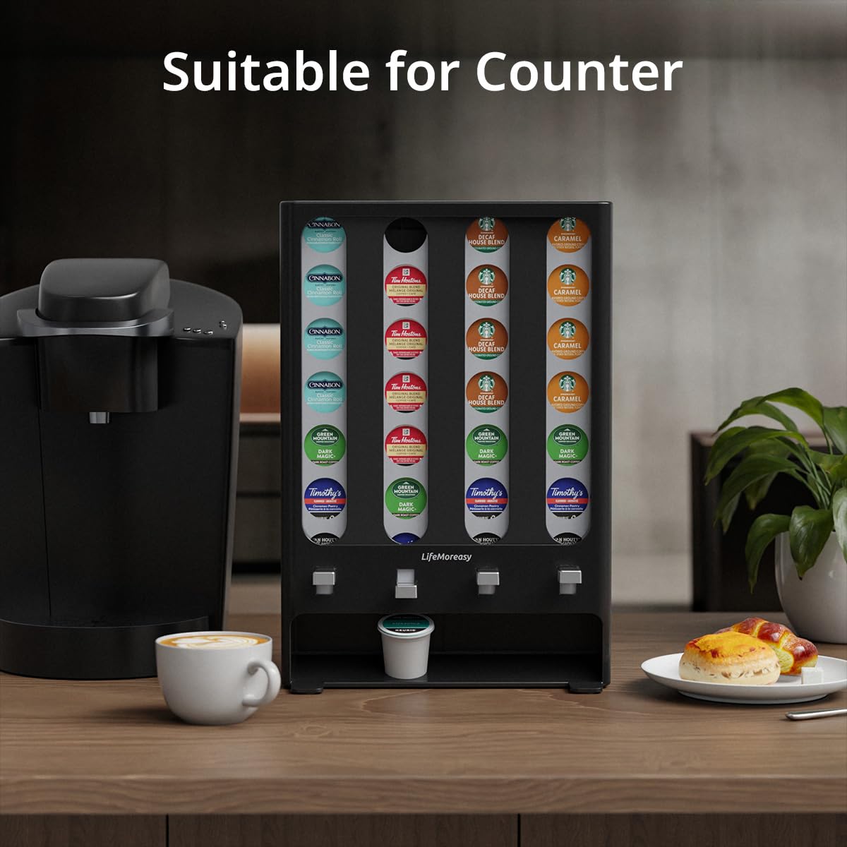 LifeMoreasy compact footprint demonstrates space-saving design for small counters.