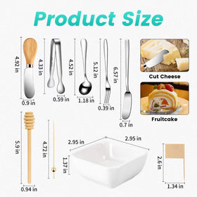 LifeMusican spreader knives with wooden handles for easy cheese application.