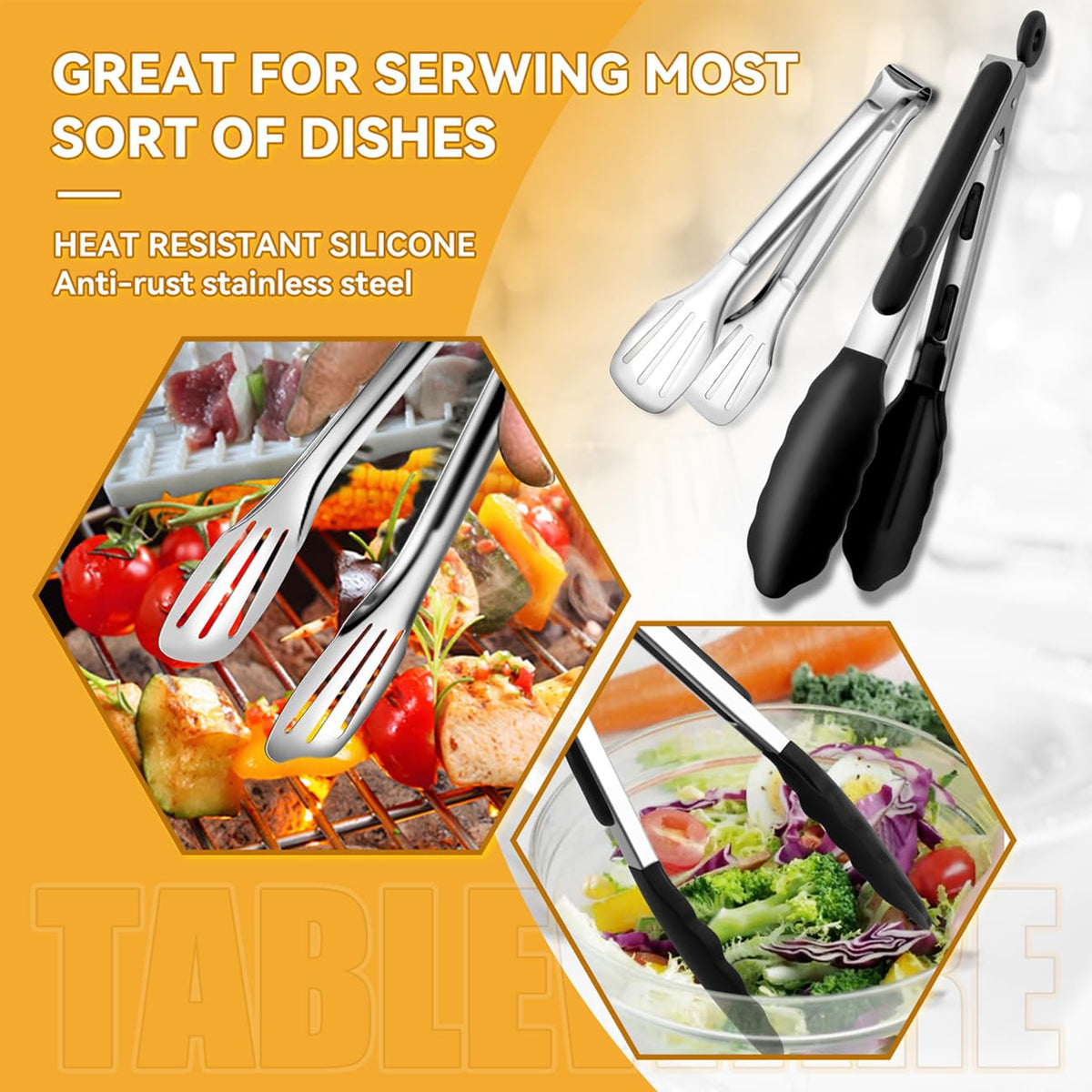 LifeMusican serving forks and spoons sturdy and balanced for presentation.