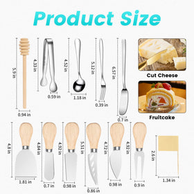 LifeMusican wooden handle cheese spreader ideal for precise cutting and serving.