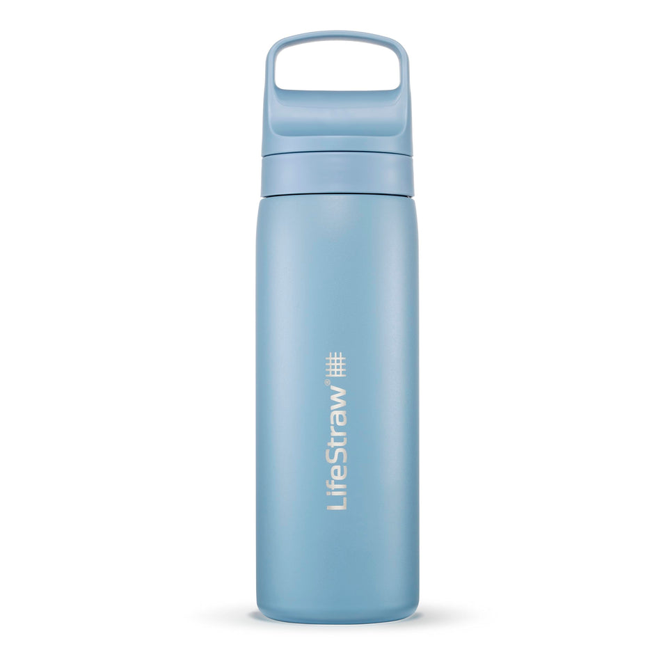 LifeStraw Go insulated bottle close-up for safer travel water filtration