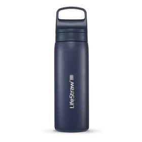 LifeStraw Go Series bottle cap close-up, leak-resistant lid for travel hydration.