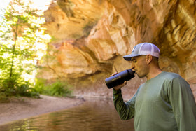 LifeStraw Go Series carbon filter reduces chlorine and odors.