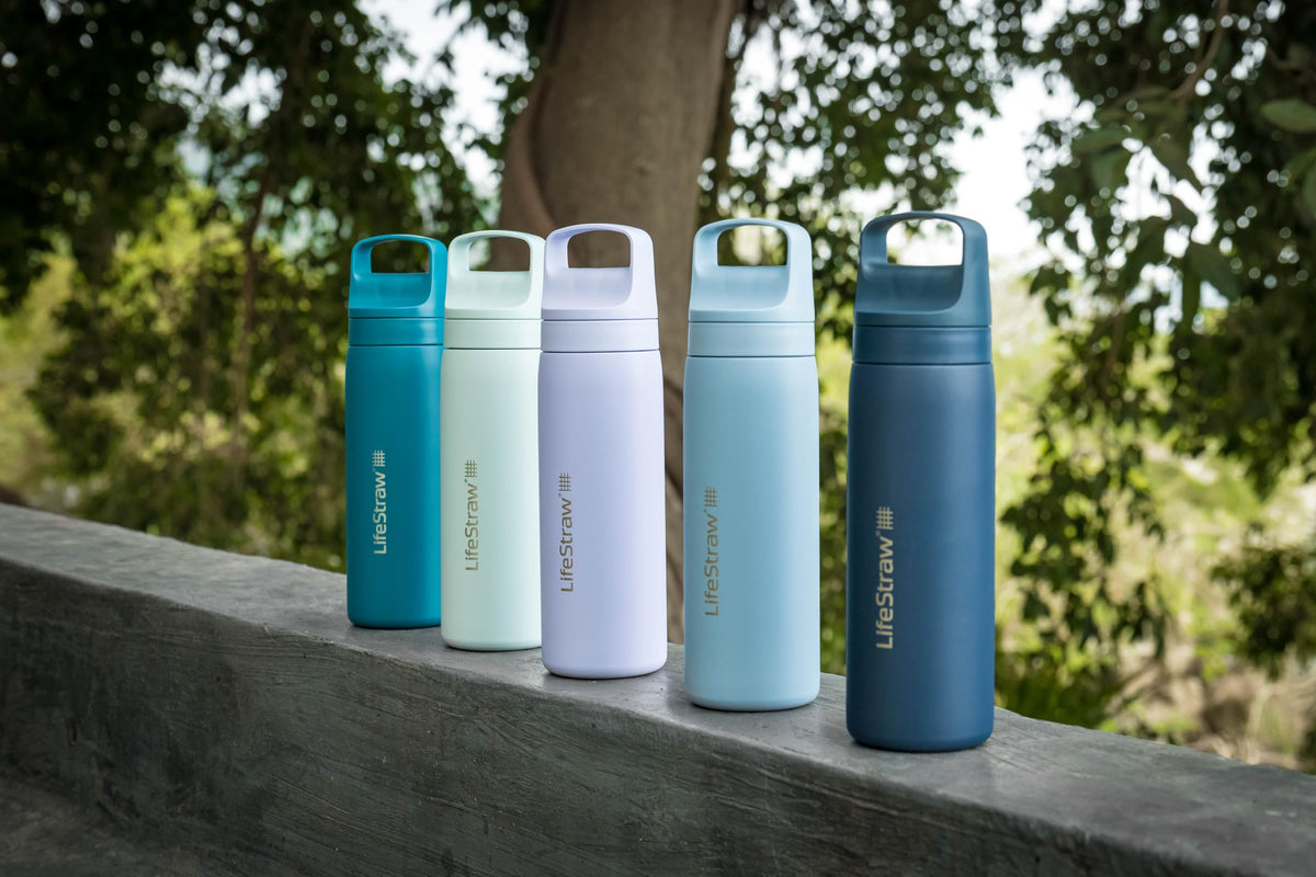 LifeStraw Go Series double-wall insulation cross-section demonstrates cold retention.