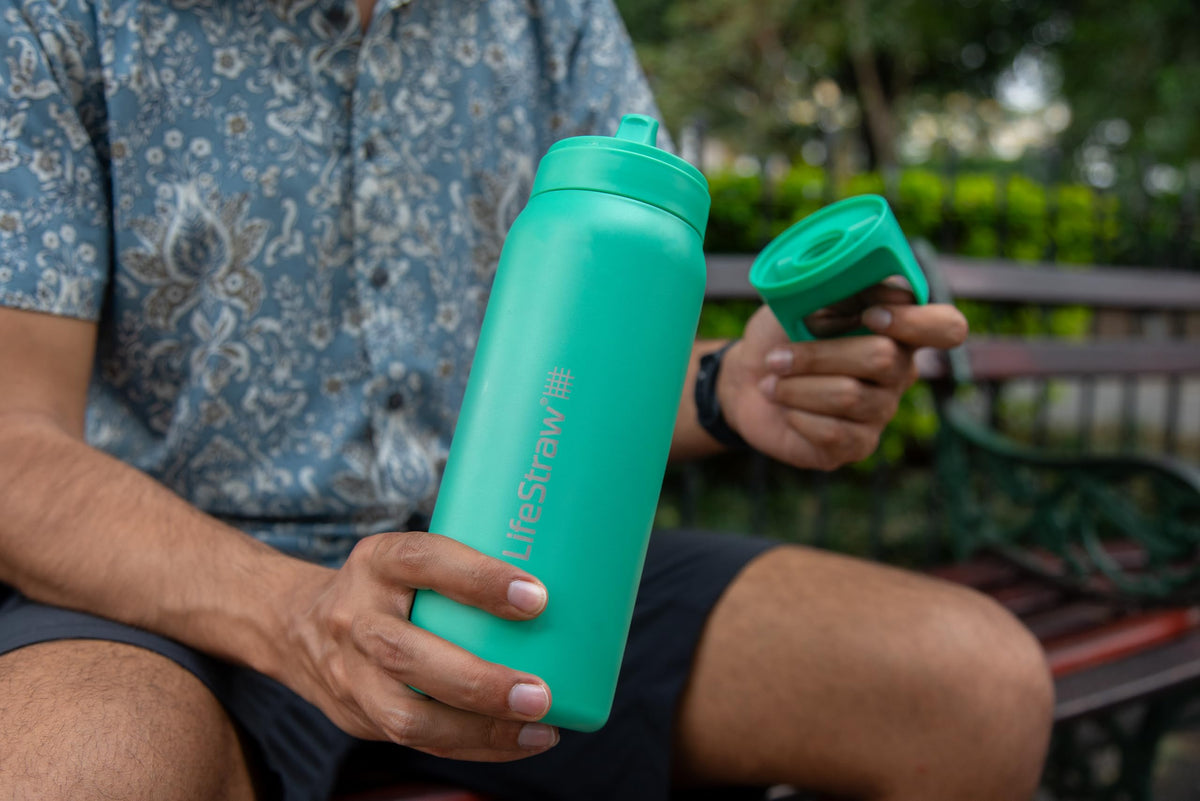 LifeStraw Go Series travel-use bottle fits daily hydration routines.