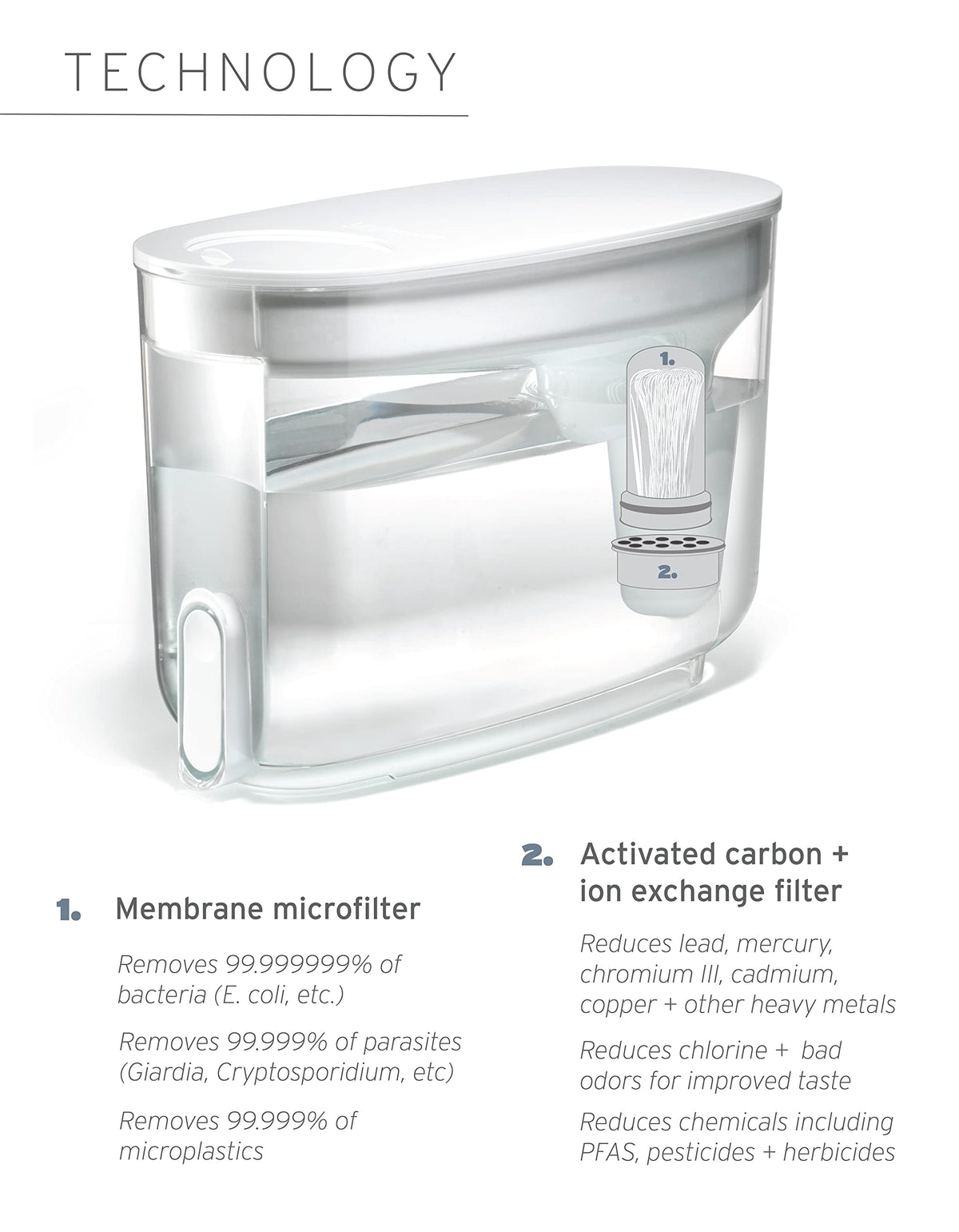 LifeStraw Home one-handed tap close-up for easy dispensing