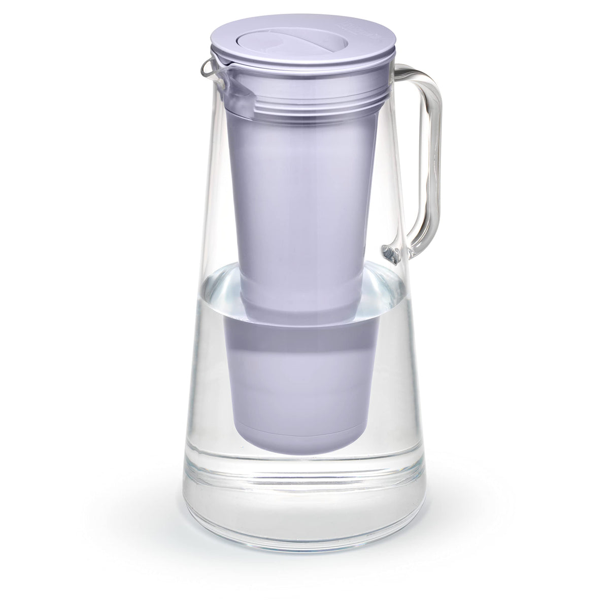 LifeStraw Home pitcher pour demonstrates the graceful wisteria design for convenient filtered water at home.