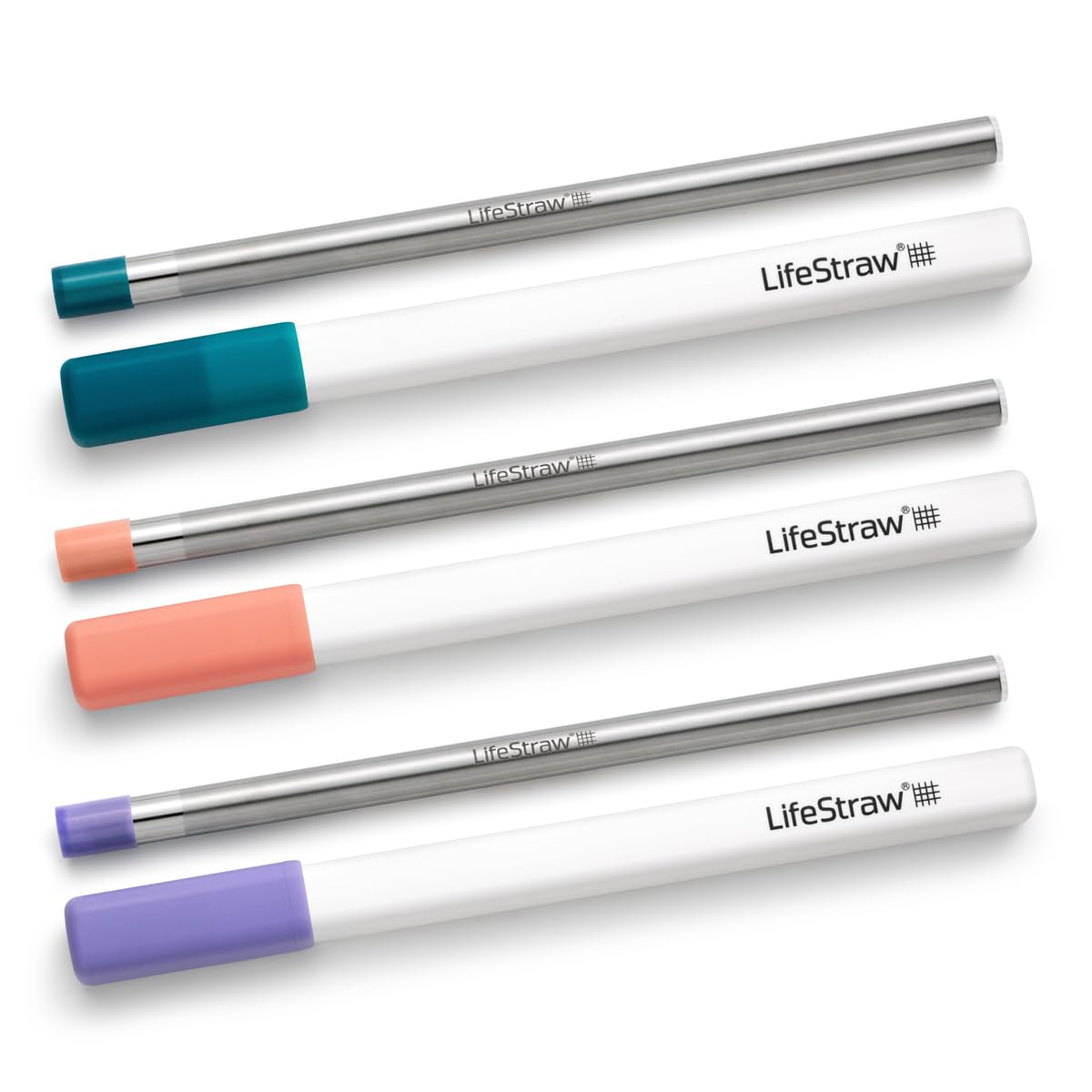 LifeStraw Sip 3-Pack stainless steel straw on the go with filtration benefits.