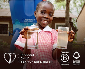 LifeStraw Sip filter lasts up to 1000 liters for daily use.