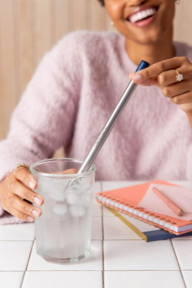 LifeStraw Sip stainless-steel straw with filter membrane for safe sipping.