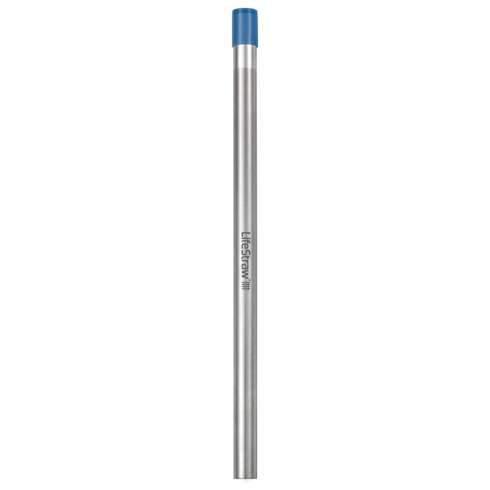 LifeStraw Sip stormy blue stainless steel body, travel-ready filtration for on-the-go water
