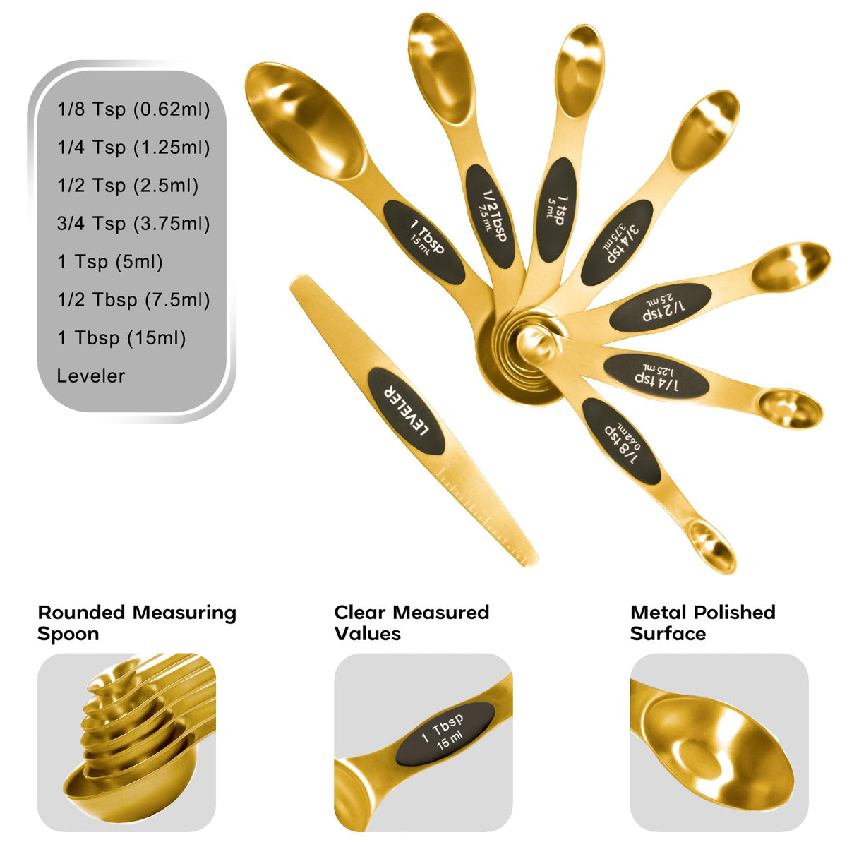 LIFETOWE magnetic gold cup 1/2 cup with magnetic attachment for easy access.