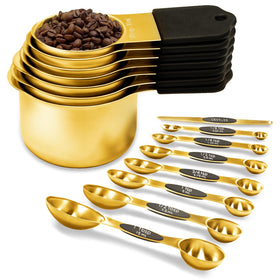 LIFETOWE magnetic gold cup 1/8 cup with silicone handle for secure grip.