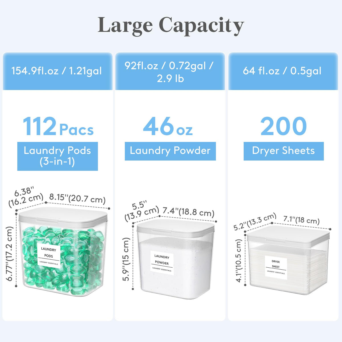 Lifewit 0.5-gallon dryer sheet holder ready for quick dispensing