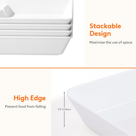 Lifewit trays feature 1.3-inch high sides to help prevent items from slipping.