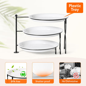 Lifewit 10-inch round trays maximize space while keeping items accessible.