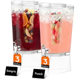 Lifewit 3-gallon drink dispenser two-pack for easy party service.
