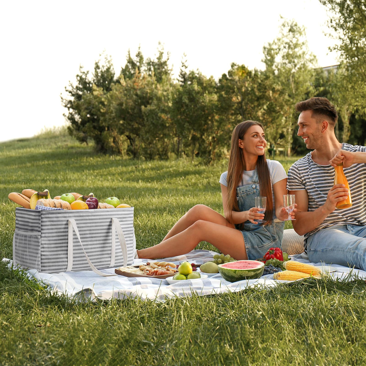 Lifewit 46L tote standing frame enables stable loading.